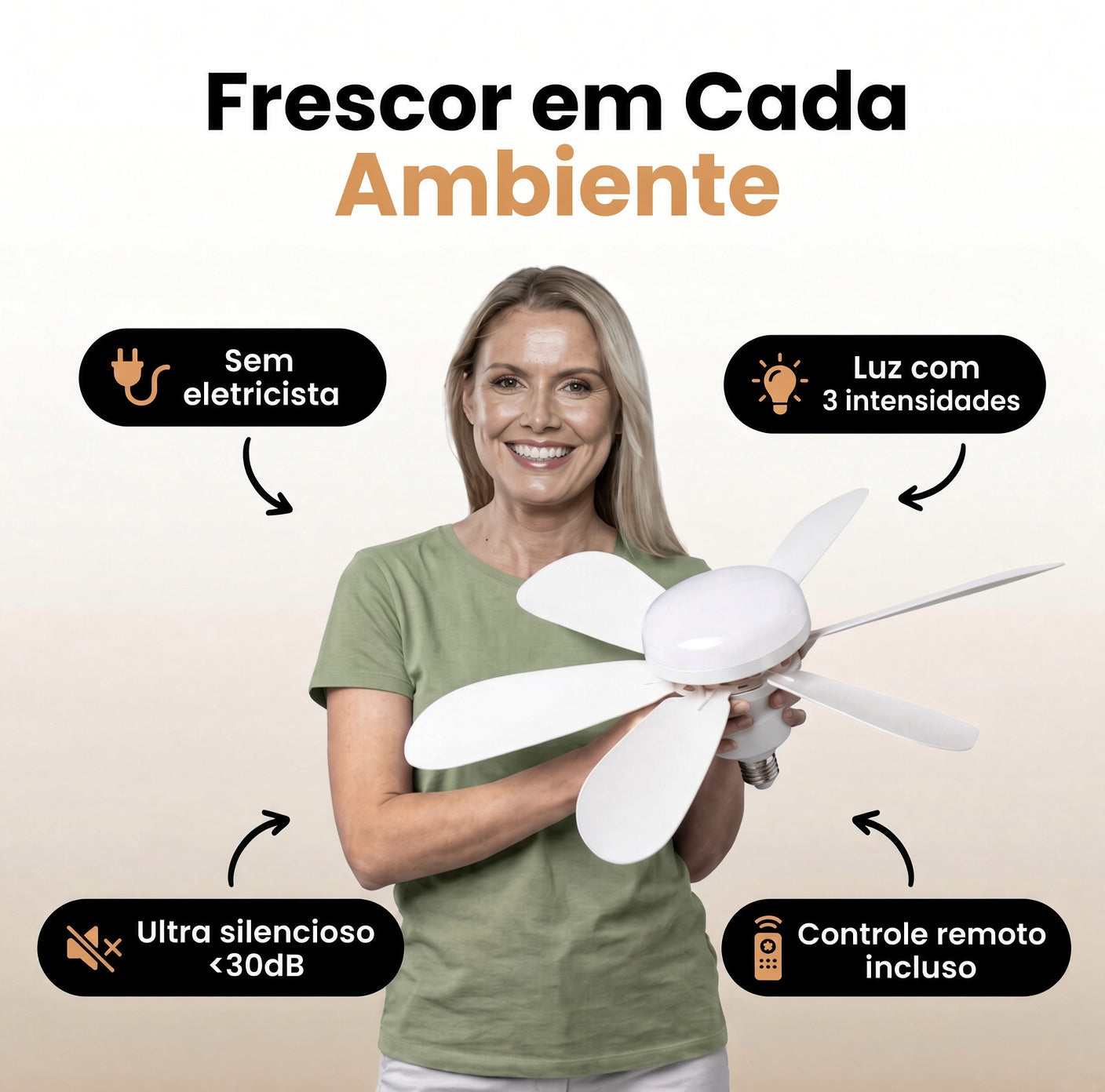 Ventilador de Teto Solemiz