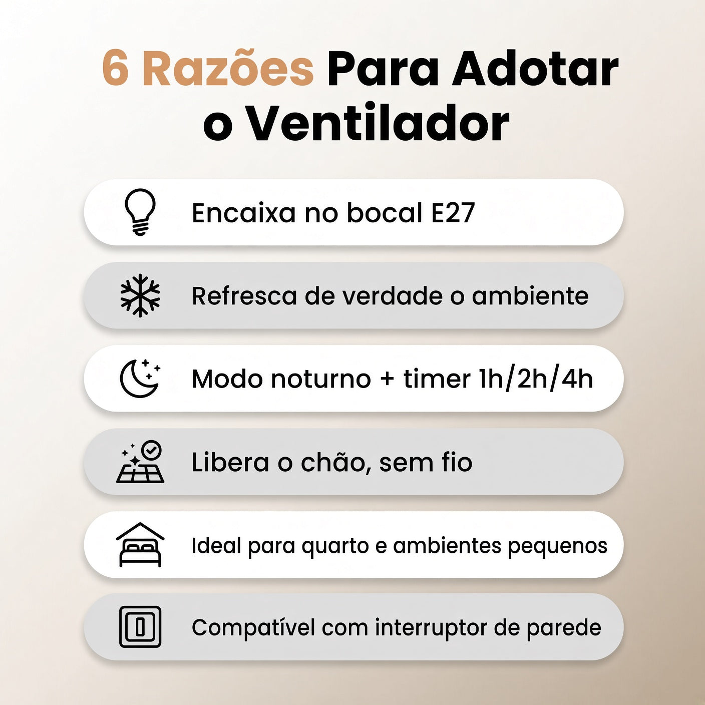 Ventilador de Teto Solemiz