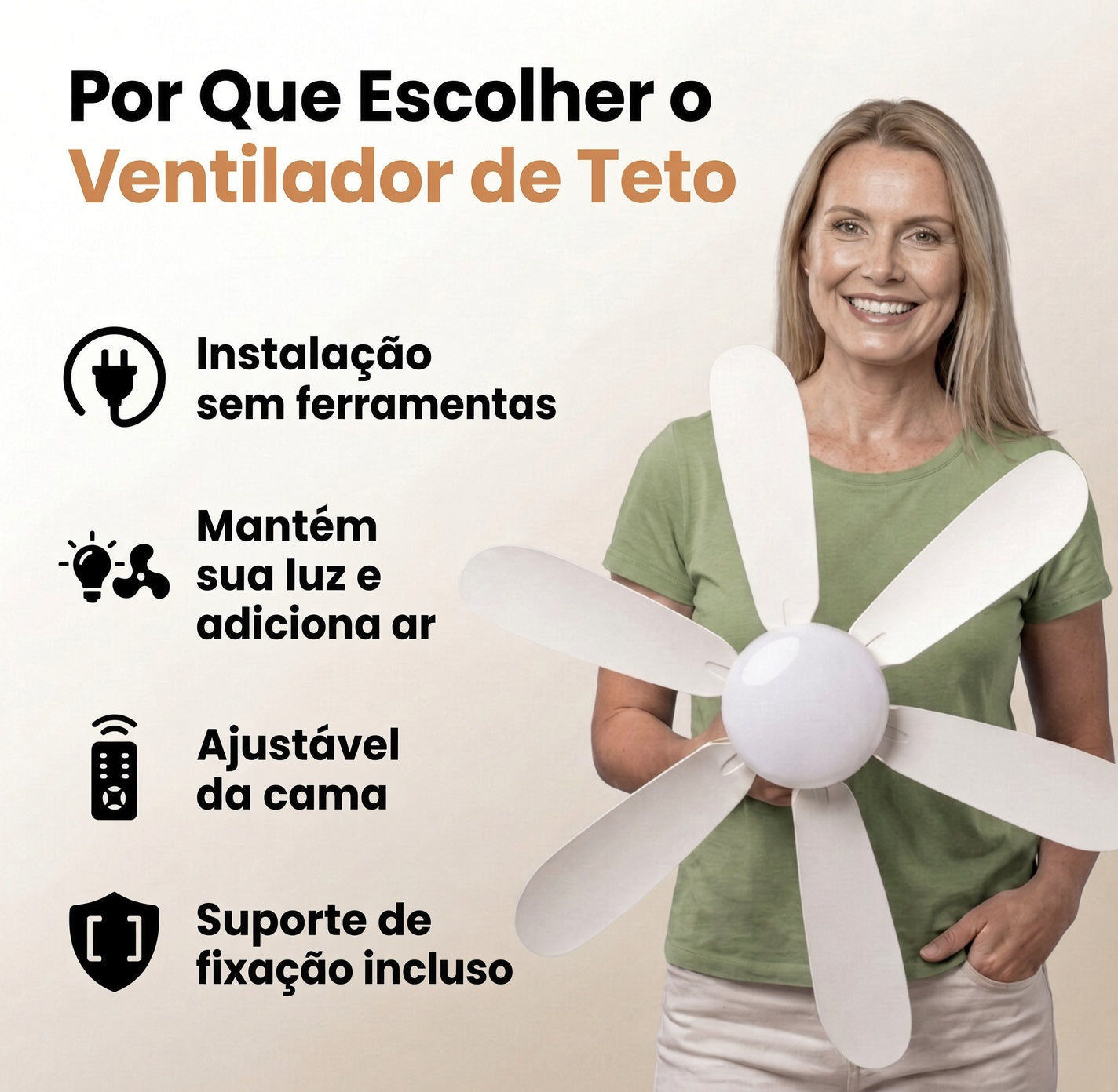 Ventilador de Teto Solemiz